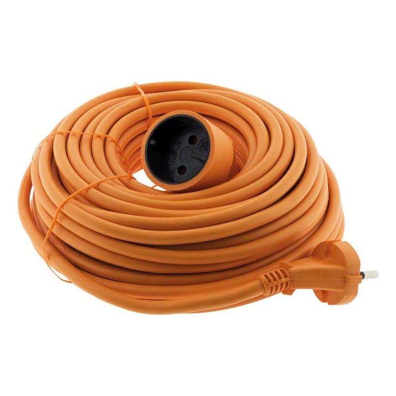 PROLONGATEUR de jardin HO5VVF 2 x 1.5mm2 ORANGE 10 M