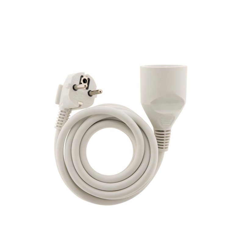 PROLONGATEUR HO5VVF 3 G 1.5mm2 Blanc 5 M