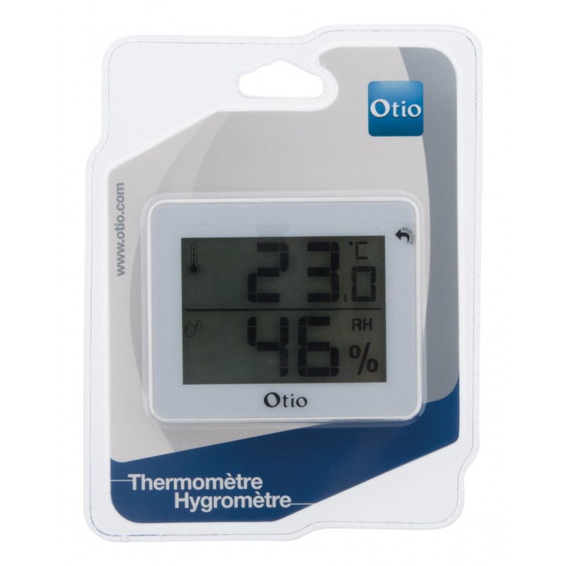 THERMOMETER HYGROMETER LCD 82x99MM BRANCO