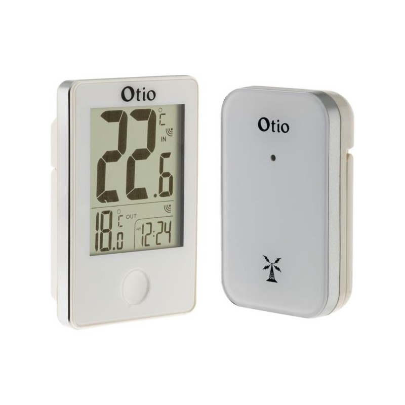 Otio - Thermomètre avec capteur extérieur sans fil Blanc