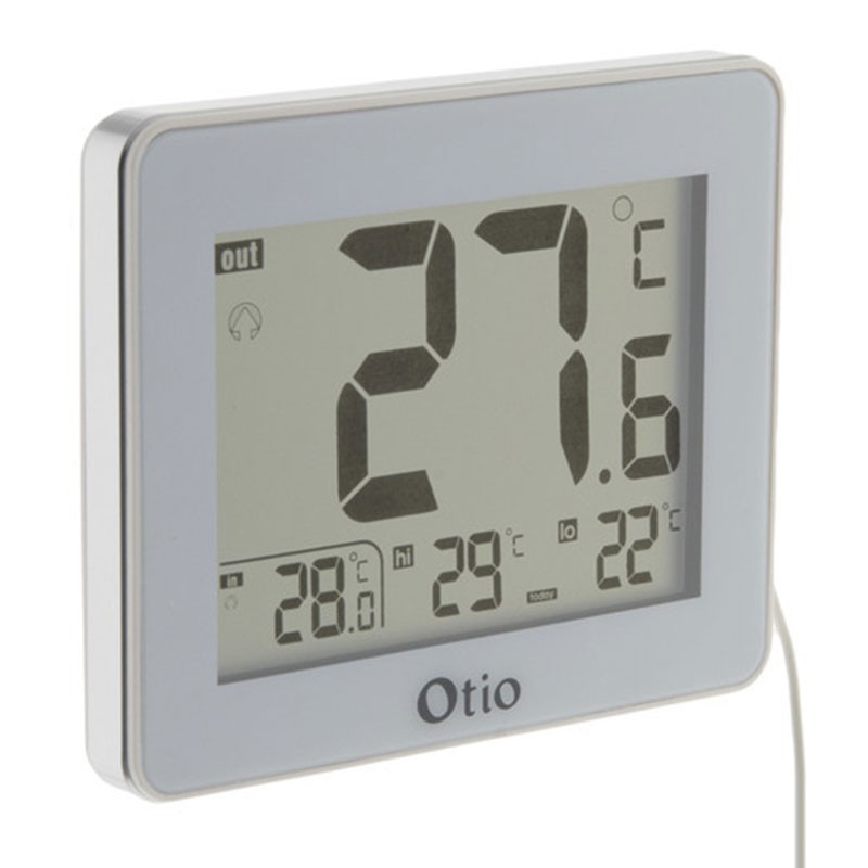 Otio - Thermomètre intérieur et extérieur avec sonde filaire Blanc