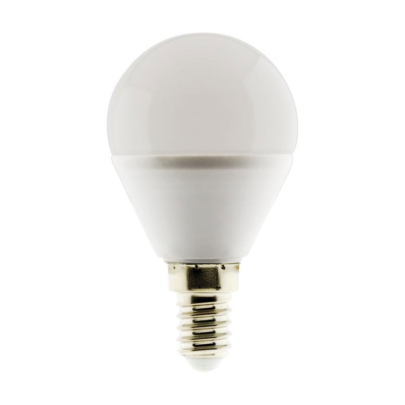 454746 LOT 2 BULBS LED SPHERICAL 5W E14 6500K 400 LM