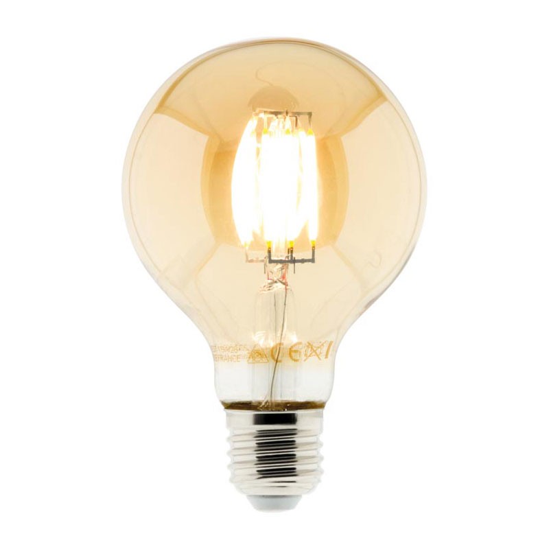 454903 LED BULB FILAMENT AMBER GLOBE 6W E27 720 LM