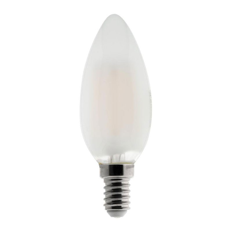 Elexity - Ampoule led filament dépoli flamme 4W E14 400 lumens