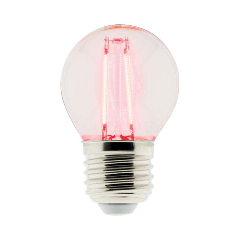 Elexity - Ampoule led filament sphérique 3W E27 320 lumens rouge