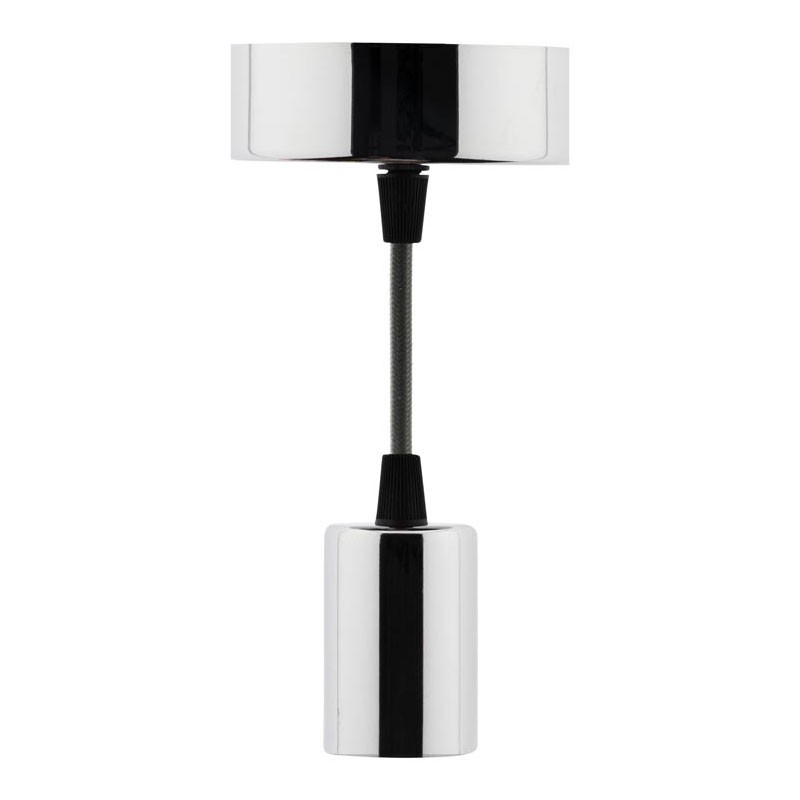 631007 KIT DI SOSPENSIONE IN METALLO CROMATO + GLOBO A LED