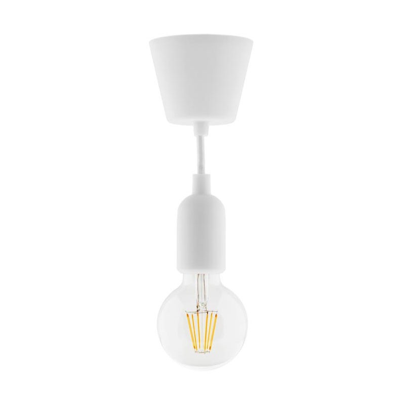 Elixity - kit de suspension déco blanc + globe 6w filament led