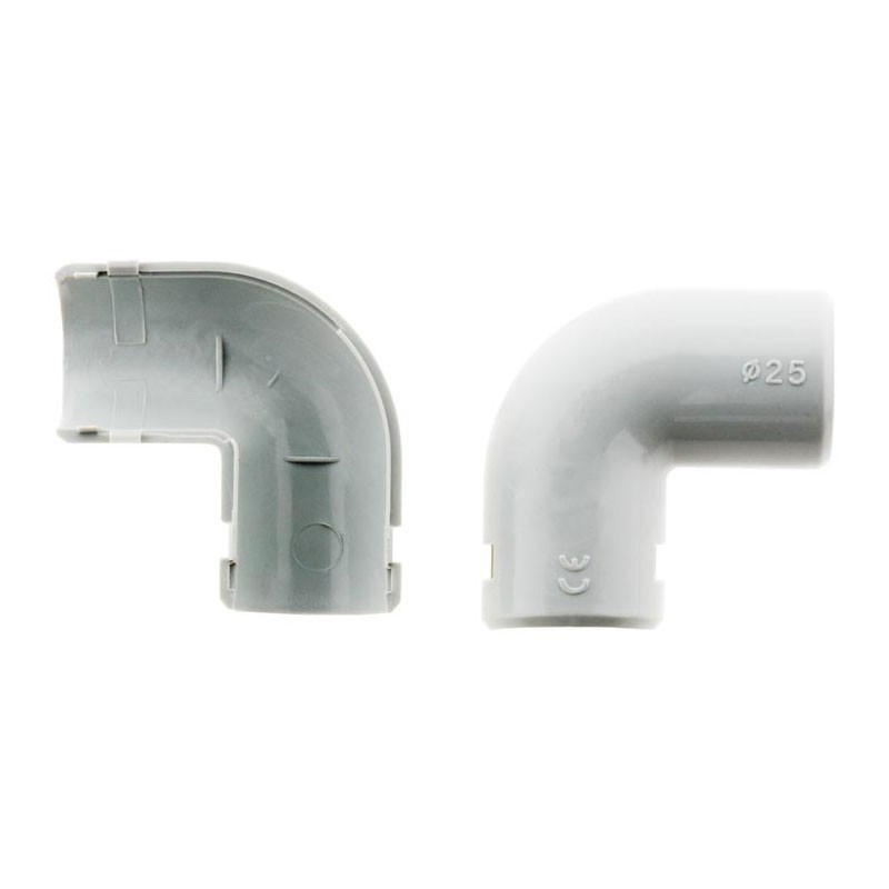 2 Equerres/Conduits Irl D.25Mm Gris