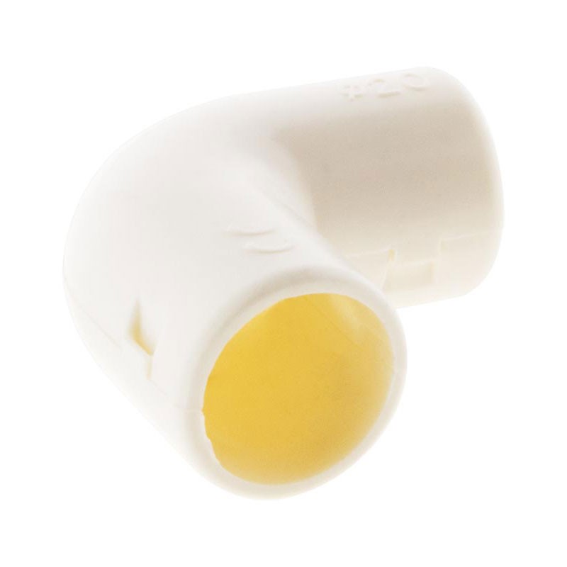 3 EQUERRES/ pour CONDUITS et TUBE IRL D.20MM BLANC ZENITECH