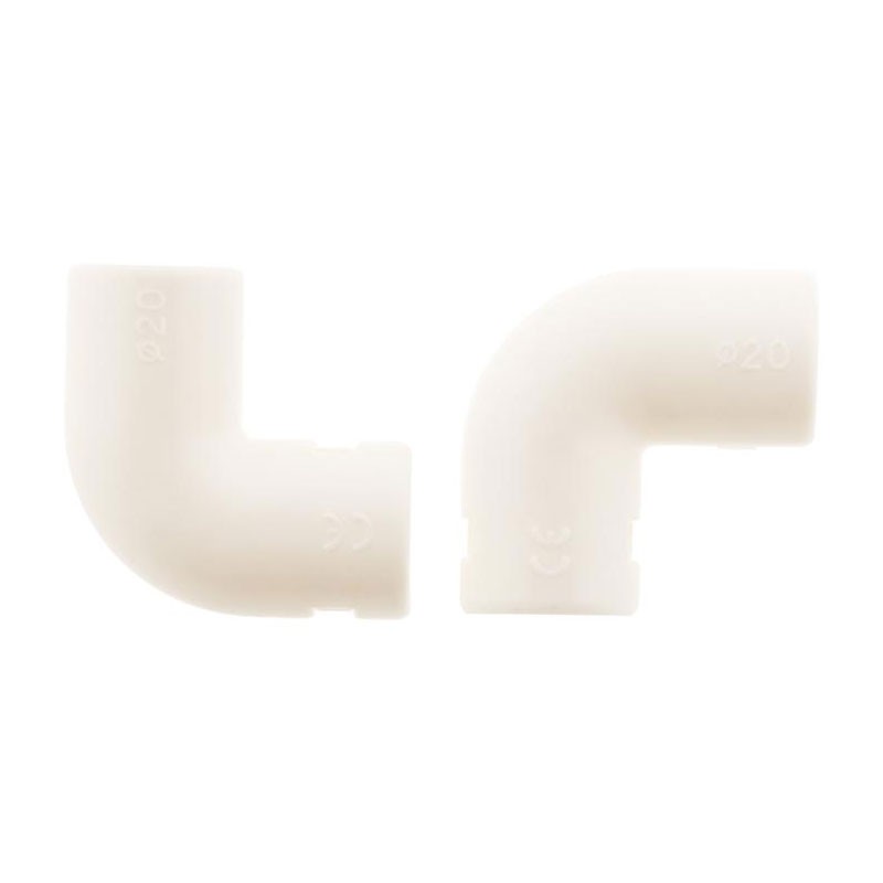 100526 3 EQUERRES/CONDUITS IRL D.20MM BLANC