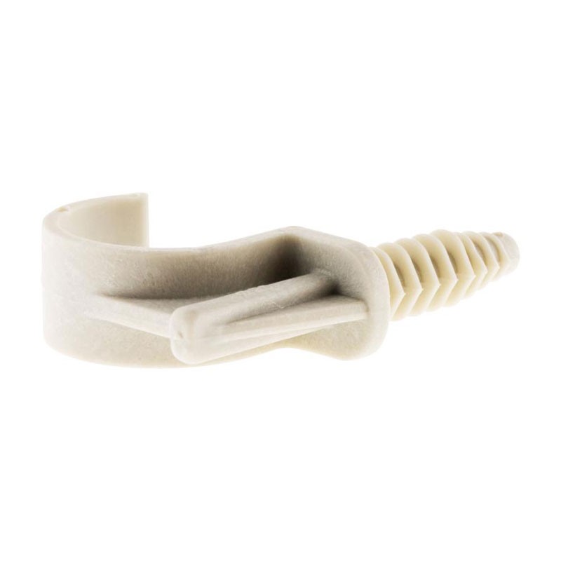 121307 10 ATTACHE CLIPS CHEVILLE TUBE D25MM GRIS