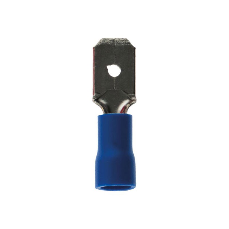 10 Languettes Males Bleues 6.3Mm