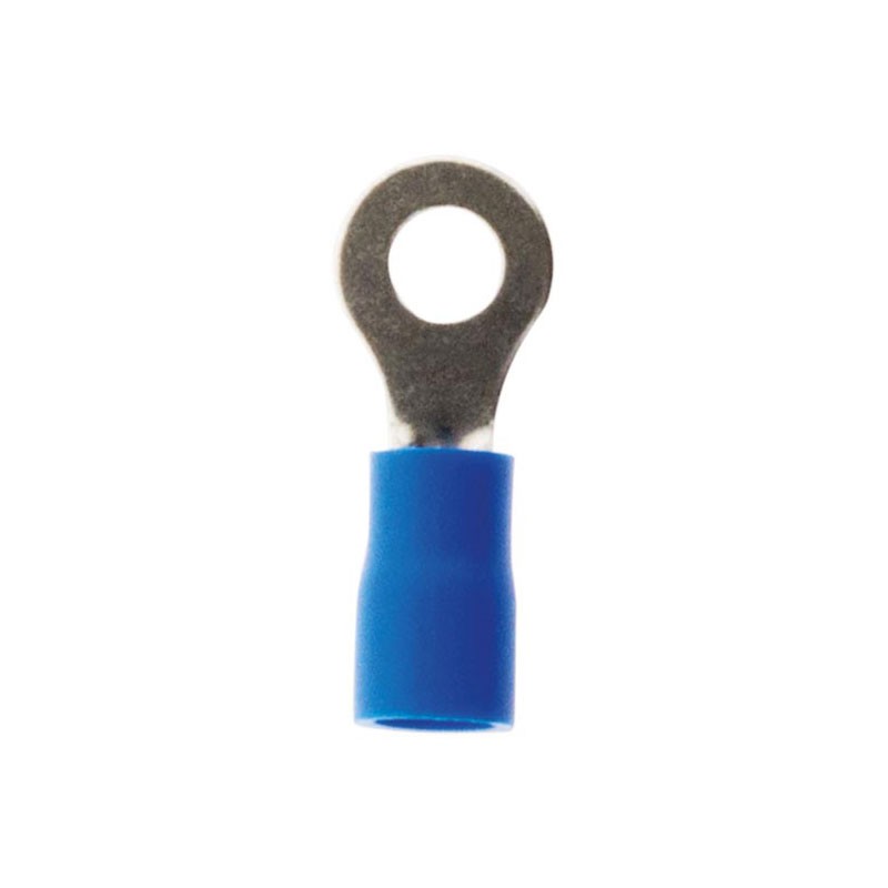 10 Cosses Rondes Bleues D:4Mm