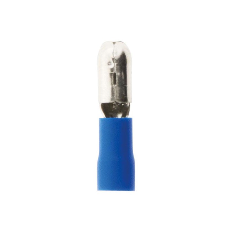 10 Clavijas Macho Azules De 5 Mm