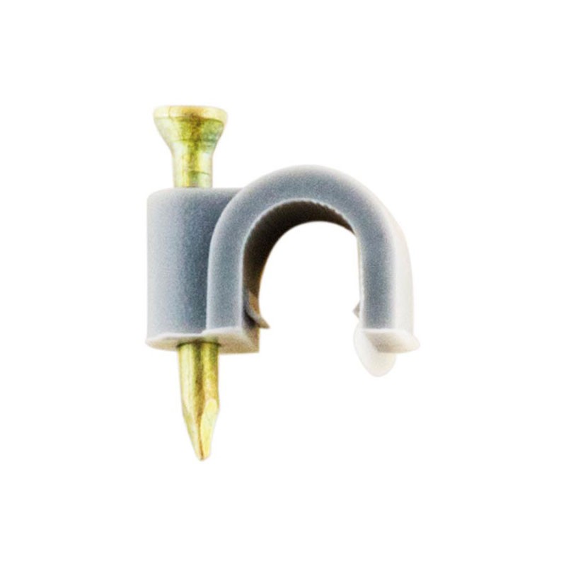 20 attaches plastiques 6mm gris
