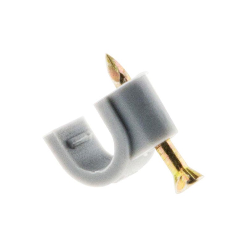 122836 20 CLIP DI PLASTICA 6MM GRIGIO