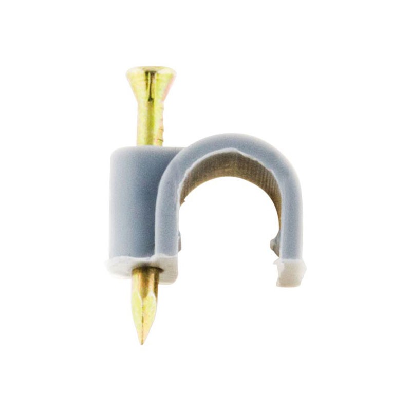 122839 20 CLIP DI PLASTICA 9MM GRIGIO