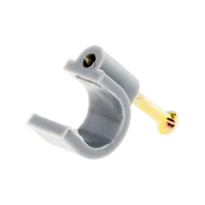 122839 20 CLIP DI PLASTICA 9MM GRIGIO