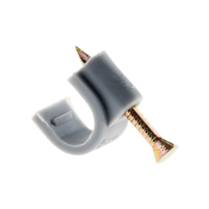20 attaches plastiques 10mm gris