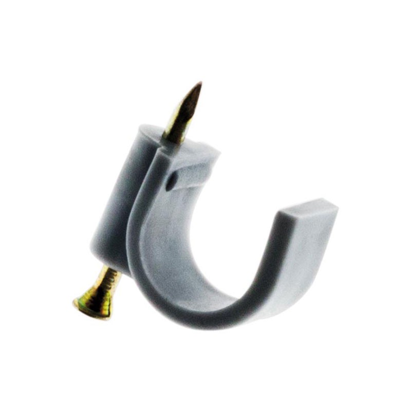 20 attaches plastiques 12mm gris