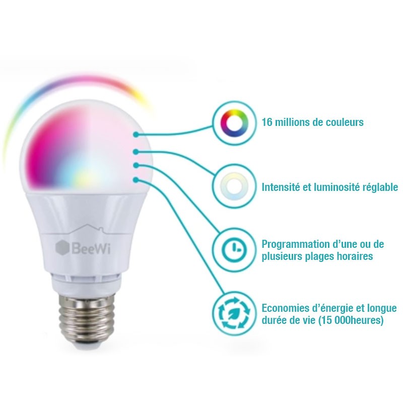 780009 BEEWI BT LED BULB RGBW E27 07W BLR07E27AW11