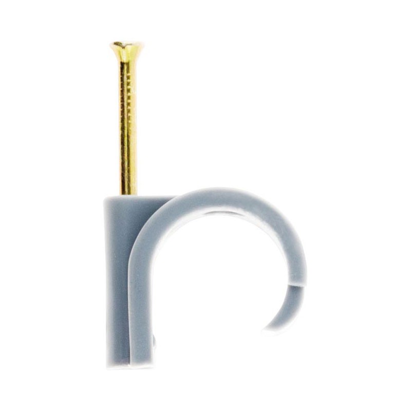 10 attaches plastiques 20/25mm gris