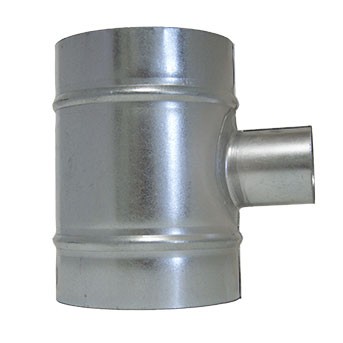 T de dérivation 125mm-50mm-125mm - conduit de ventilation