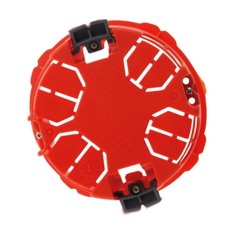 120389 LOT DE 10 BOITES RONDES D.65 P.40MM A PLACO VIS+GRIFFES