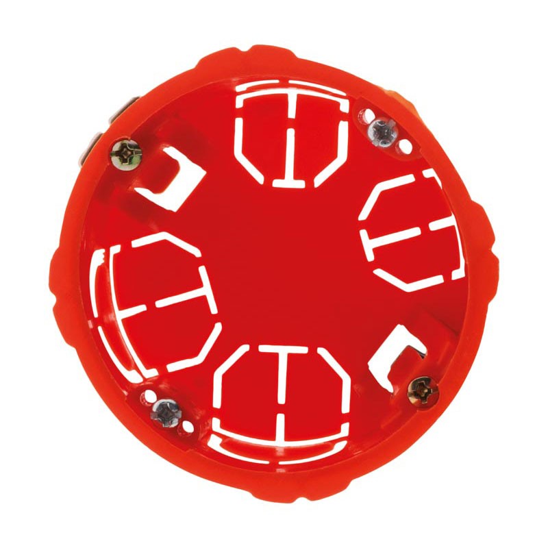 120389 LOT DE 10 BOITES RONDES D.65 P.40MM A PLACO VIS+GRIFFES