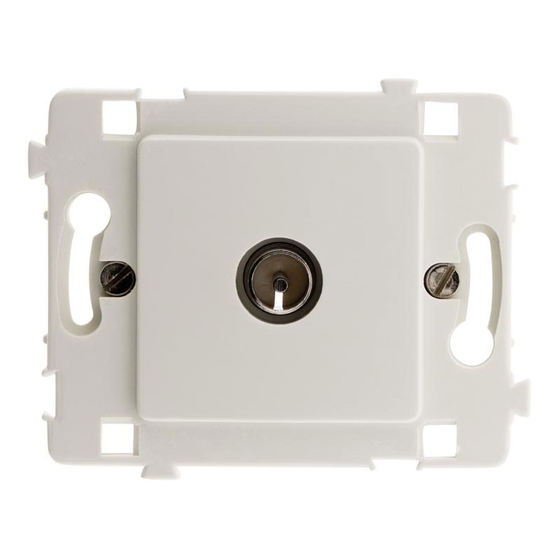 133020 TV SOCKET D9.52MM CLARYS NAKED WHITE