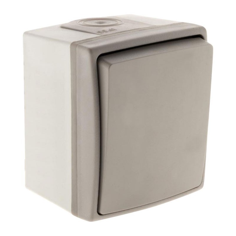 Interrupteur Mural Bouton Va Et Vient Ip55 Bicolore Orok