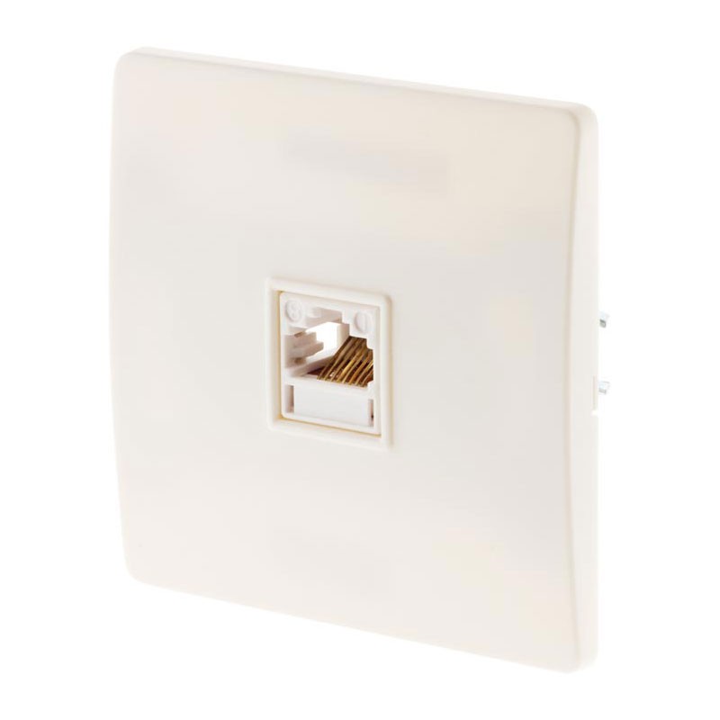 134427 DIWONE WHITE RJ45 TELEPHONE SOCKET + CLAWS