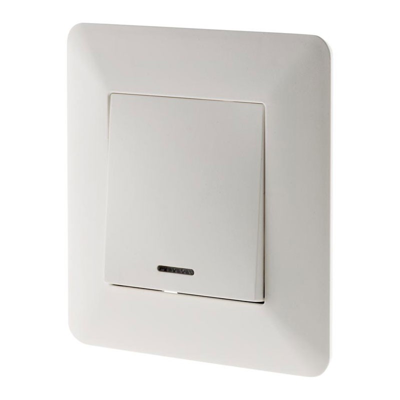 135707 ARTEZO WHITE PUSH BUTTON WITH INDICATOR LIGHT