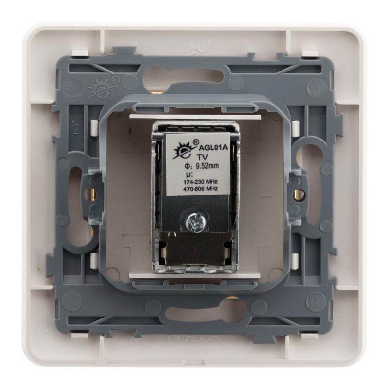 135710 TV SOCKET D.9.52 MALE ARTEZO WHITE