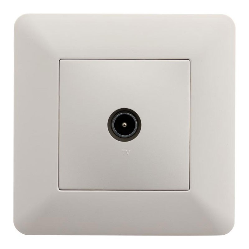 135710 TV SOCKET D.9.52 MALE ARTEZO WHITE