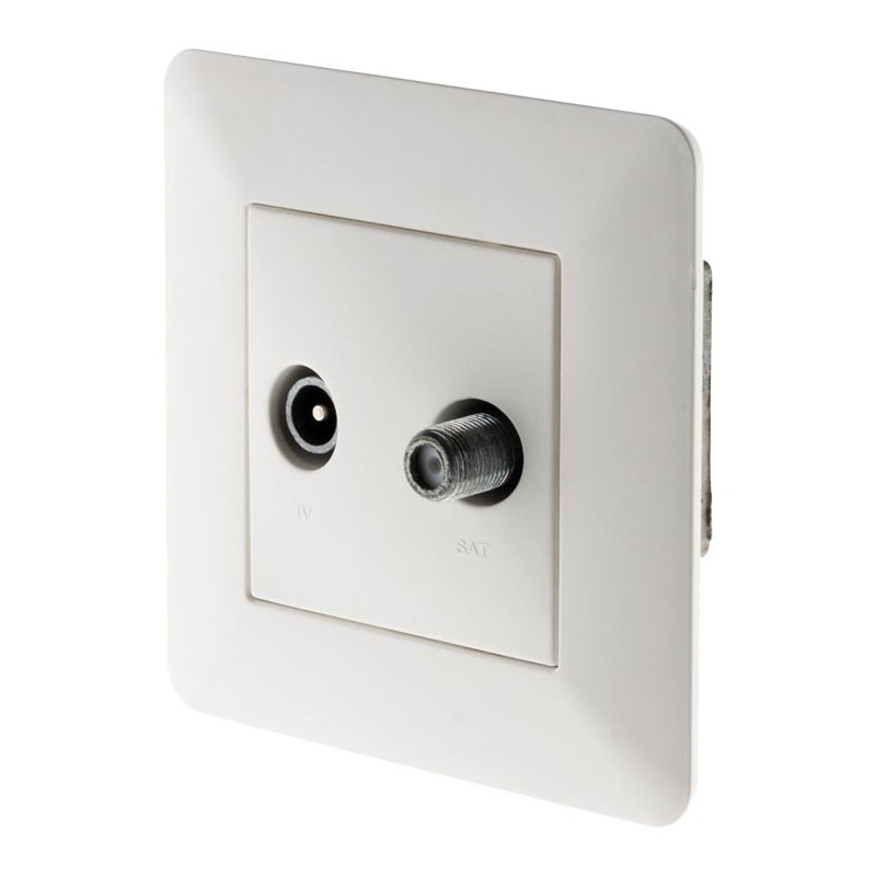 135711 PRISE TV D.9.52 + SATELLITE FEMELLE ARTEZO BLANC
