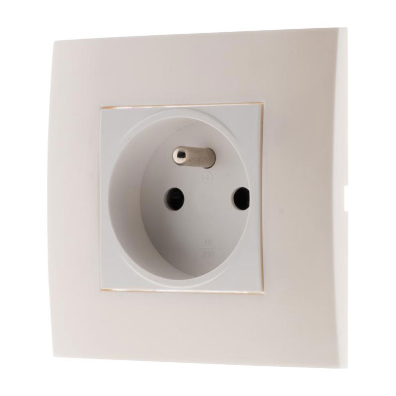 135618 SIMPLEA SOCKET 2P+T MOUNT WHITE