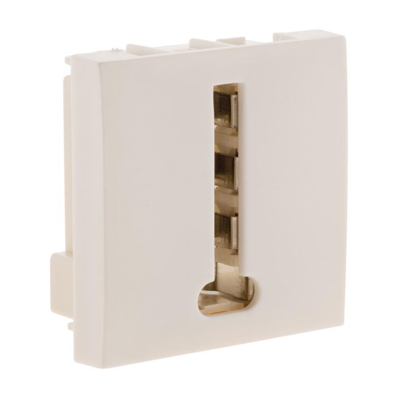 Simplea Prise Telephone Mural 8 Plots Blanc Mat