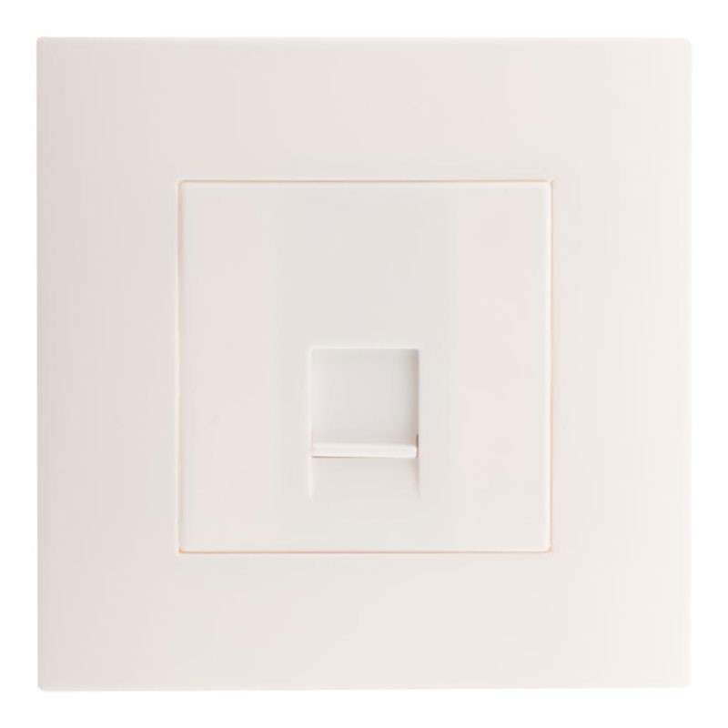135626 SOQUETE SIMPLEA RJ45 MONTADO EM BRANCO MATE