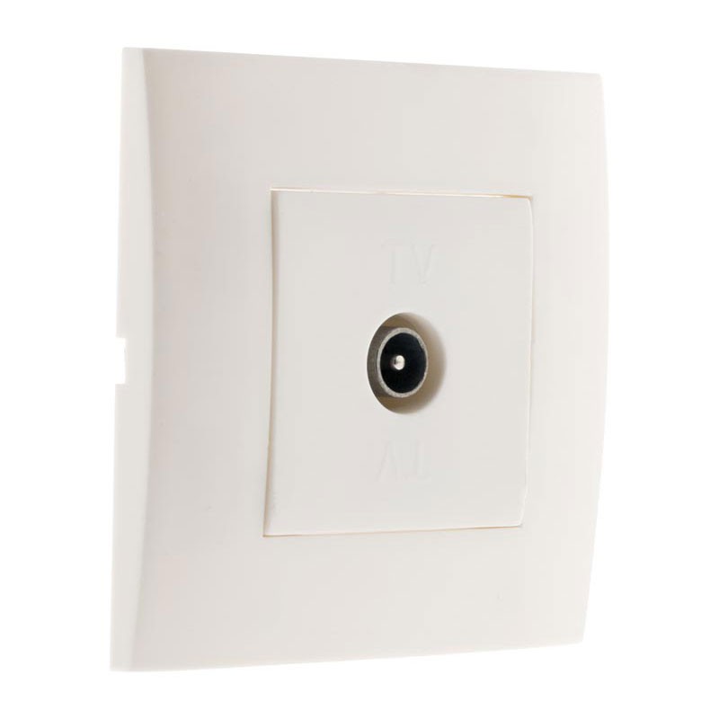 Simplea Prise Tv 9.52 Montee Blanc Mat