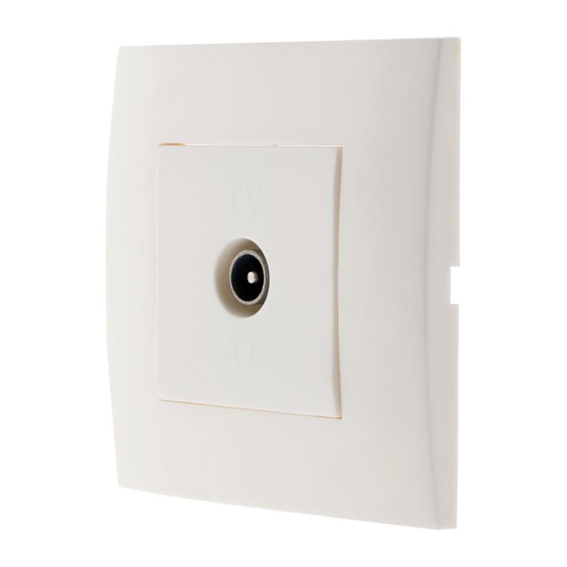 135620 SIMPLEA TV SOCKET 9.52 MOUNTED WHITE MATT