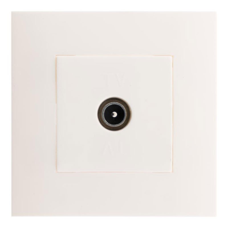 135620 SIMPLEA TV SOCKET 9.52 MOUNTED WHITE MATT