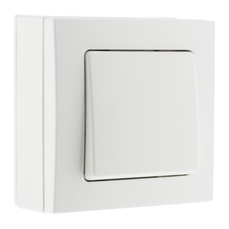 130131 BEL'VUE 10A OPBOUWSCHAKELAAR WIT