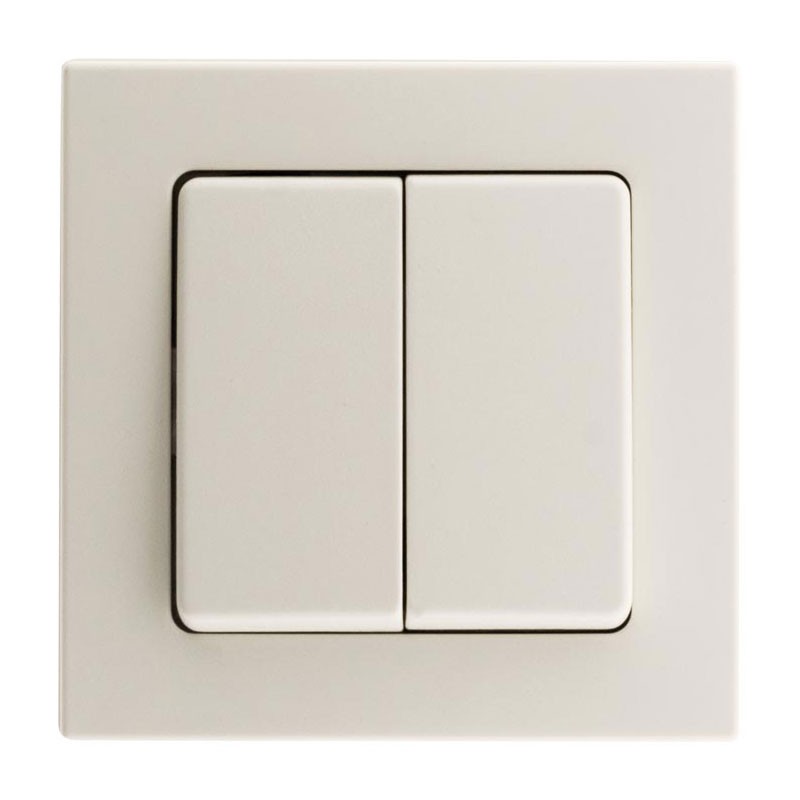 Interrupteur bouton va et vient double 10A saillie Bel Vue blanc