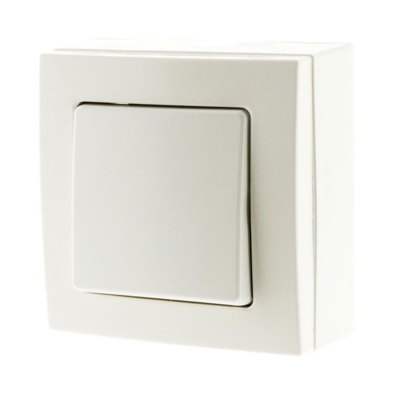 130136 BEL'VUE 10A SURFACE MOUNTED PUSH BUTTON WHITE