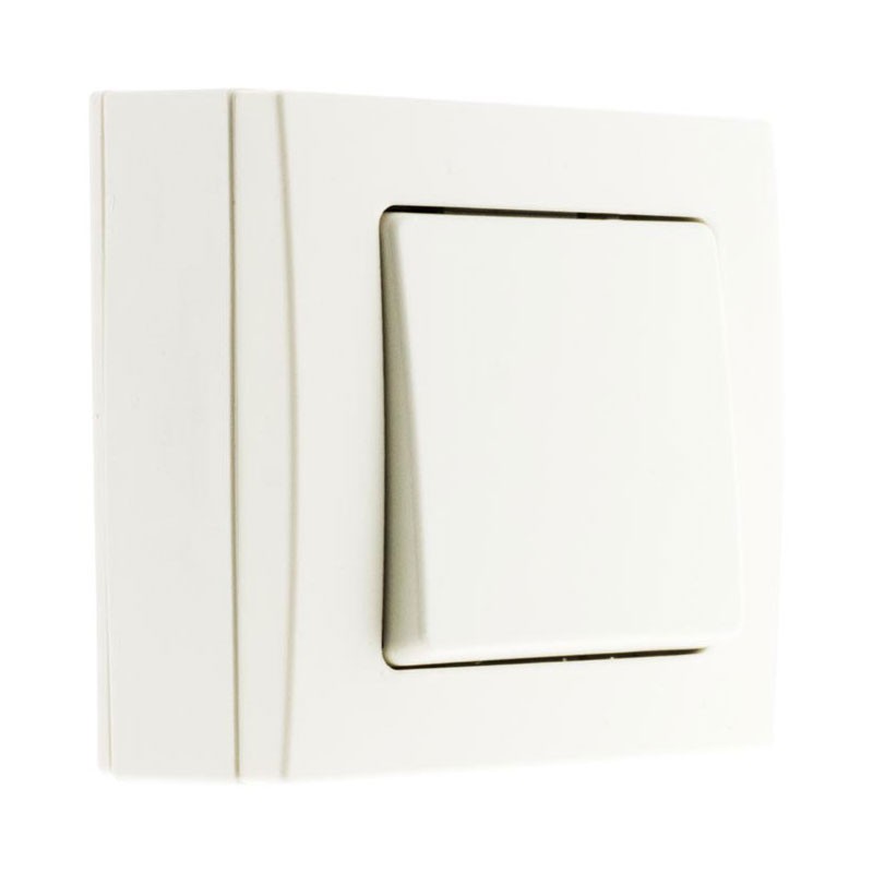 130136 BEL'VUE 10A SURFACE MOUNTED PUSH BUTTON WHITE