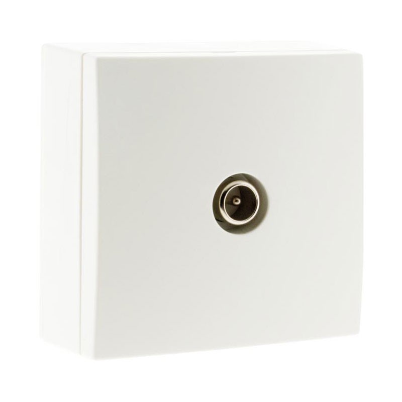 Prise mural TV pose saillie d.9.52 Bel'Vue blanc