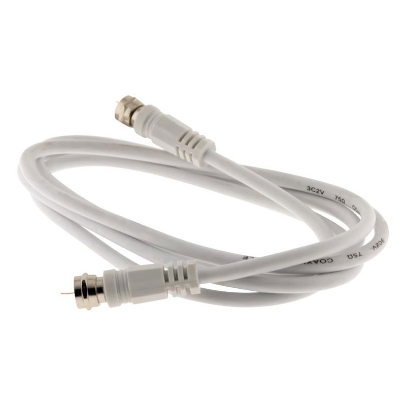 1678 RALLONGE TV 1.5M FICHE F - MALE/MALE DROITE BLANC + ADAPT