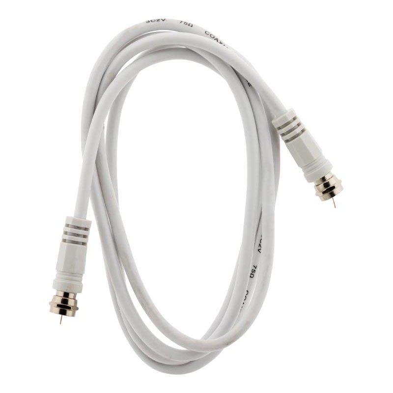 1678 RALLONGE TV 1.5M FICHE F - MALE/MALE DROITE BLANC + ADAPT