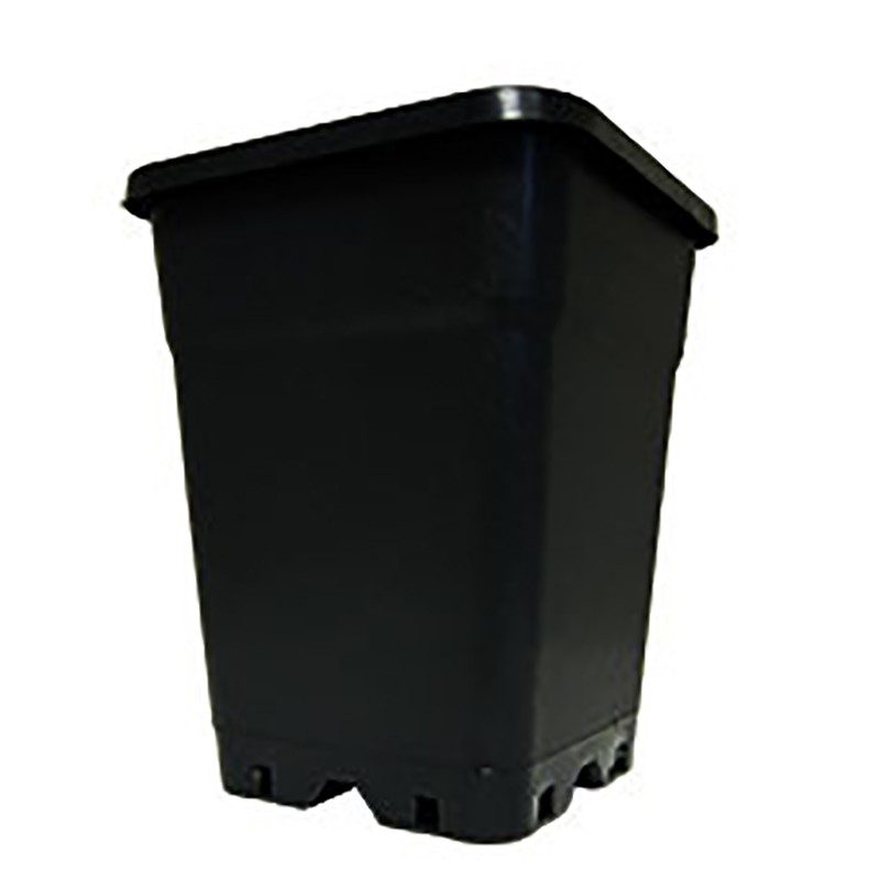 Pot carré - Noir - ø20cm - 7l